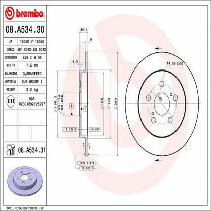 Brembo Disc Brake Rotor
