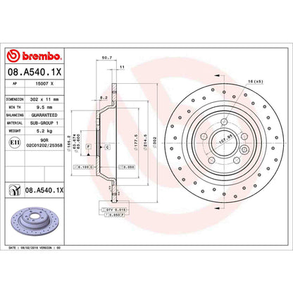 Brembo Disc Brake Rotor 08.A540.1X
