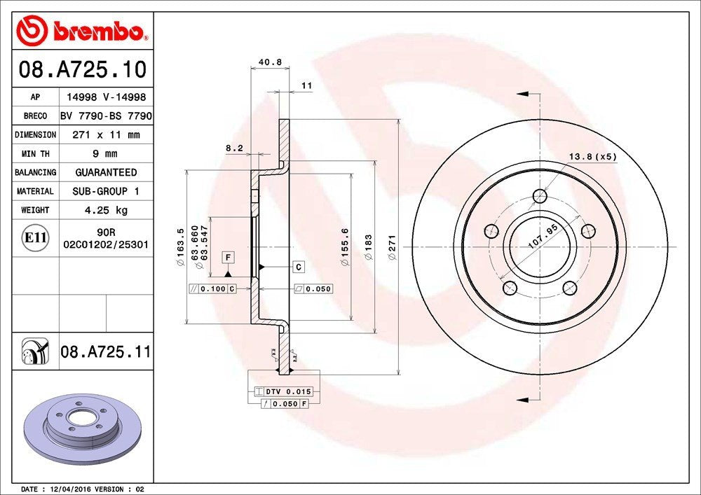 Brembo Disc Brake Rotor