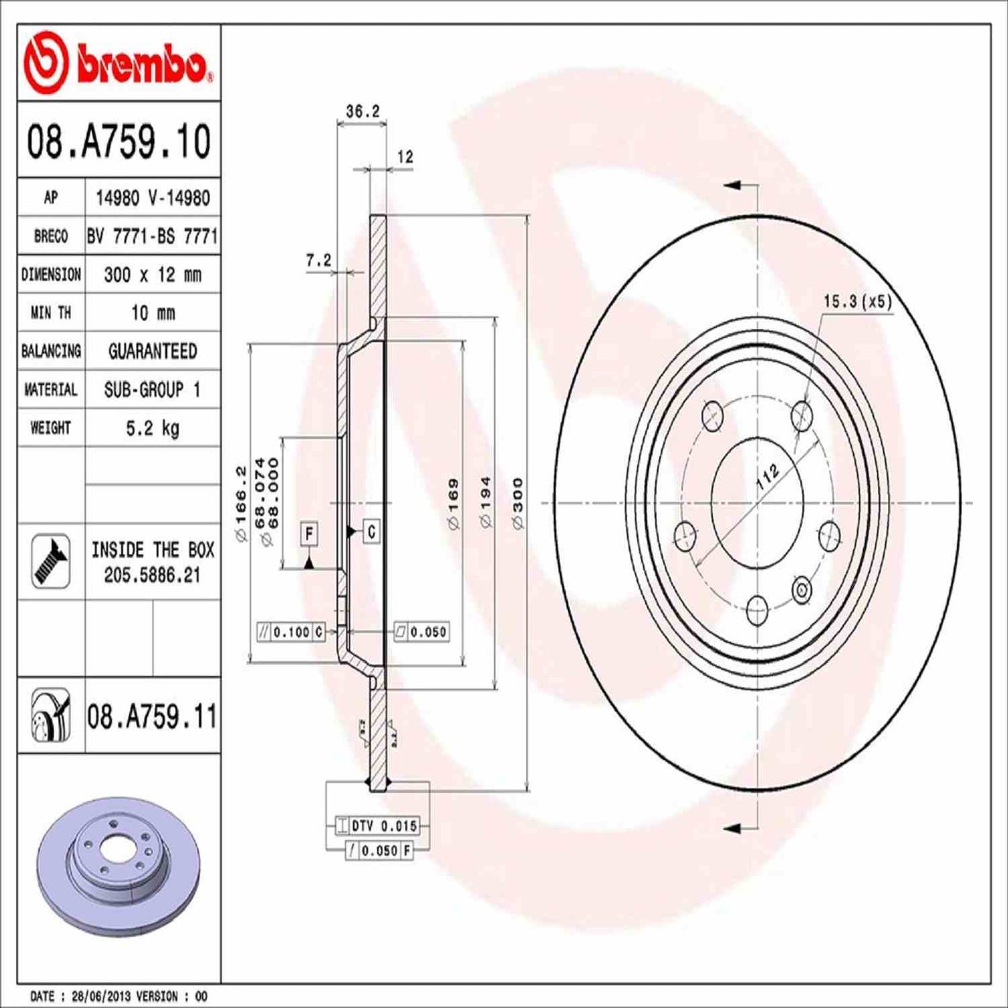 Brembo Disc Brake Rotor
