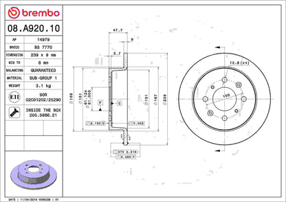 Brembo Disc Brake Rotor