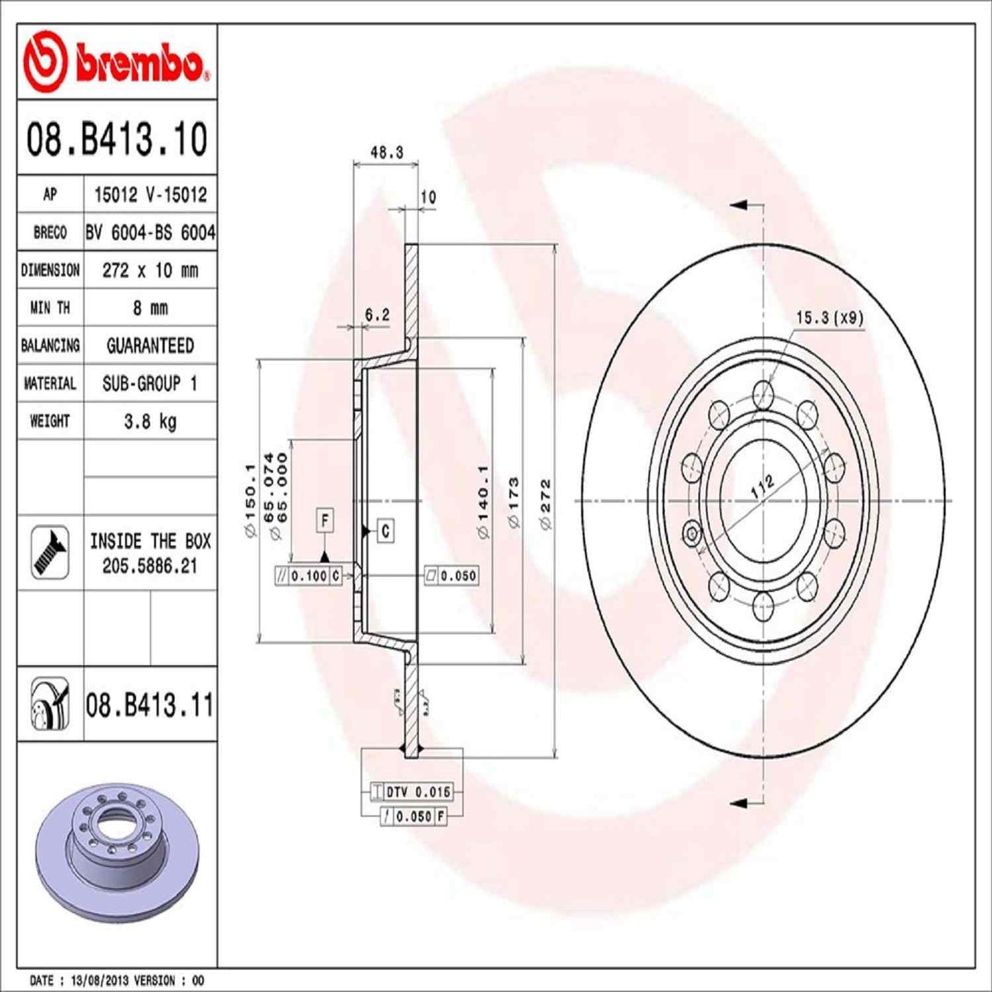 Brembo Disc Brake Rotor