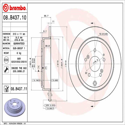 Brembo Disc Brake Rotor 08.B437.11