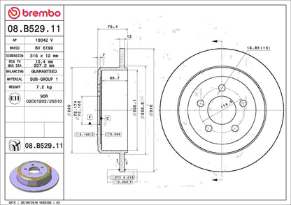 Brembo Disc Brake Rotor 08.B529.11