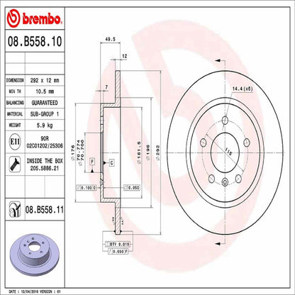 Brembo Disc Brake Rotor 08.B558.11