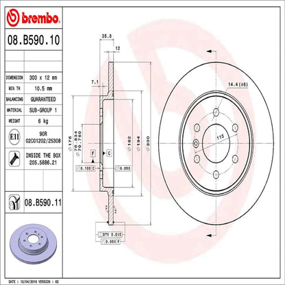 Brembo Disc Brake Rotor 08.B590.11