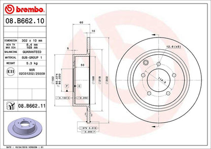 Brembo Disc Brake Rotor 08.B662.11