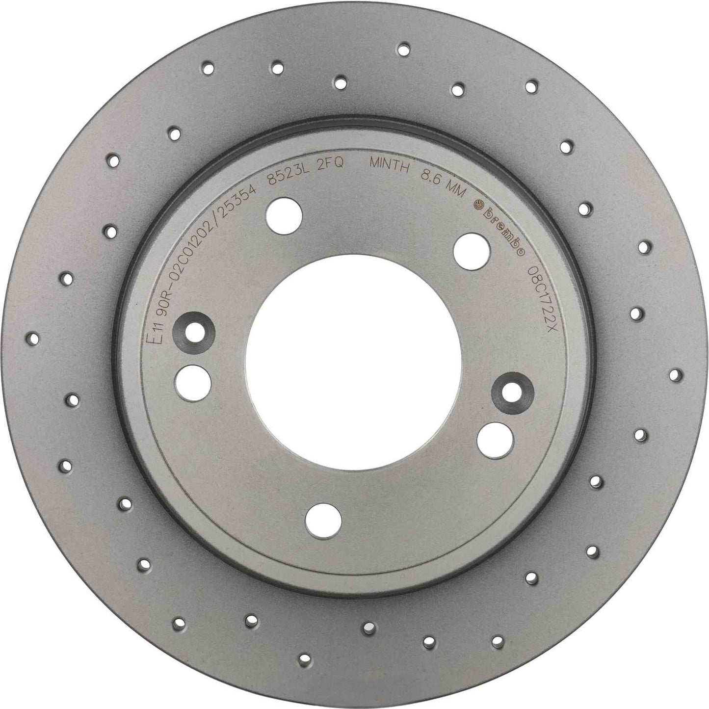 Brembo OE Brembo 11-20 Hyundai Elantra/13-14 Elantra Coupe Rear Premium Xtra Cross Drilled UV Coated Rotor 08.C172.2X