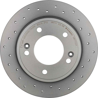 Brembo OE Brembo 11-20 Hyundai Elantra/13-14 Elantra Coupe Rear Premium Xtra Cross Drilled UV Coated Rotor 08.C172.2X