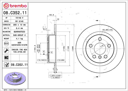 Brembo Disc Brake Rotor 08.C352.11