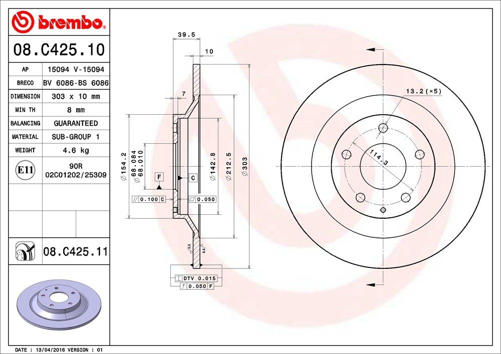 Brembo 08C42511