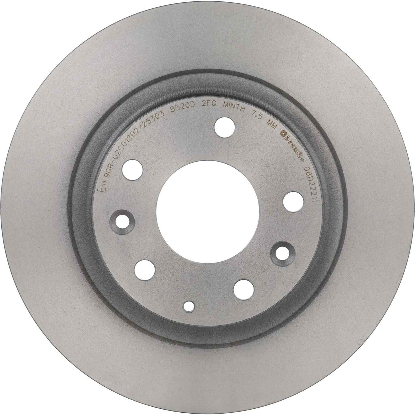 Brembo OE Brembo 16-18 Mazda CX-3 Rear Premium UV Coated OE Equivalent Rotor 08.D222.11