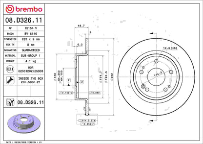 Brembo Disc Brake Rotor 08.D326.11