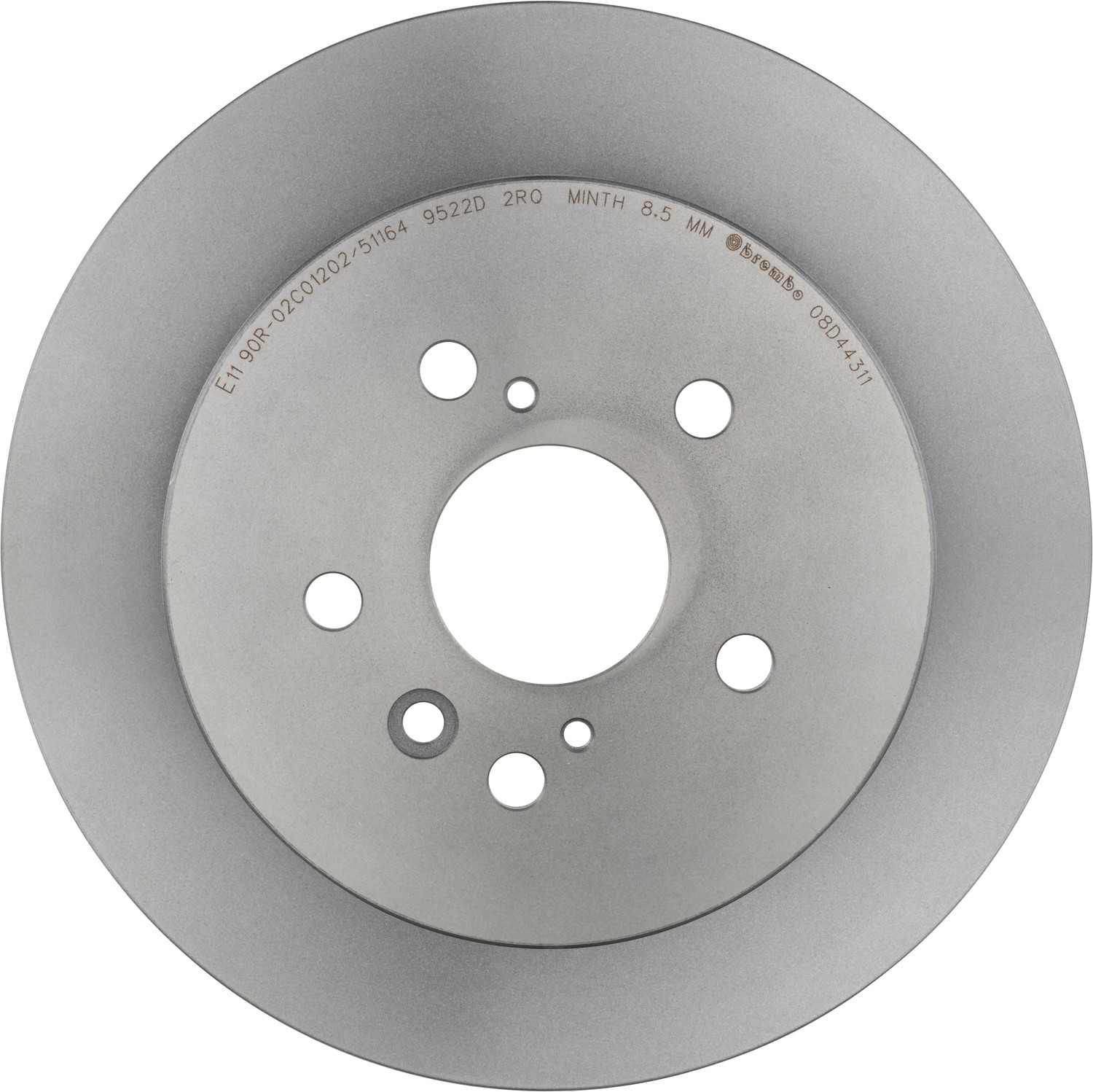 Brembo OE Brembo 08-13 Toyota Highlander Rear Premium UV Coated OE Equivalent Rotor 08.D443.11