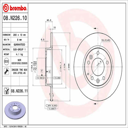 Brembo Disc Brake Rotor 08.N226.11