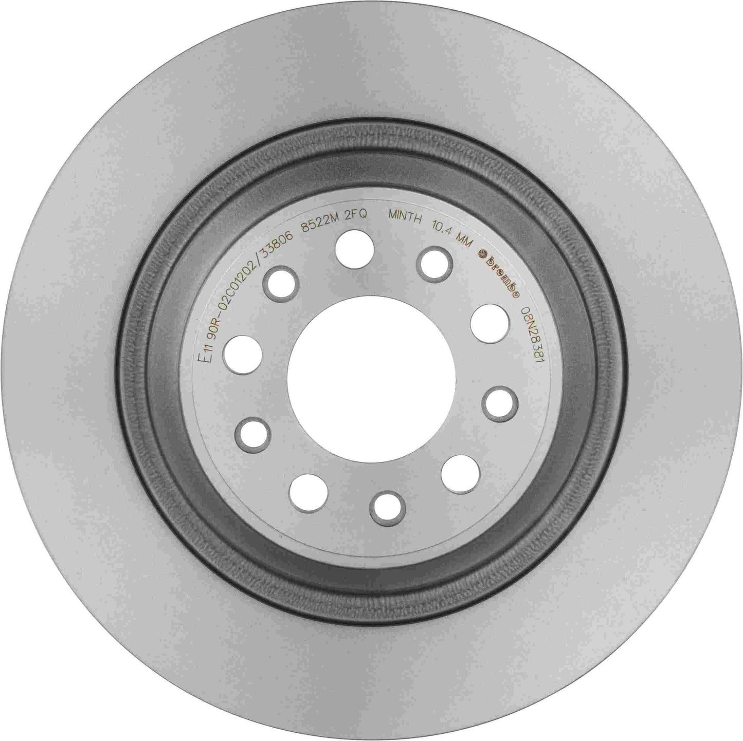Brembo OE Brembo 14-20 Jeep Cherokee Rear Premium UV Coated OE Equivalent Rotor 08.N283.81