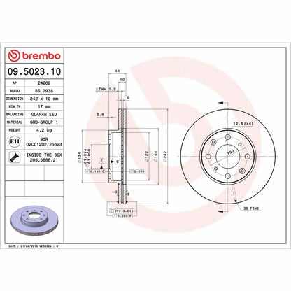 Brembo Disc Brake Rotor