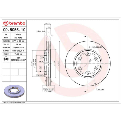 Brembo Disc Brake Rotor 09.5055.10