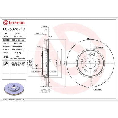 Brembo Disc Brake Rotor 09.5373.20