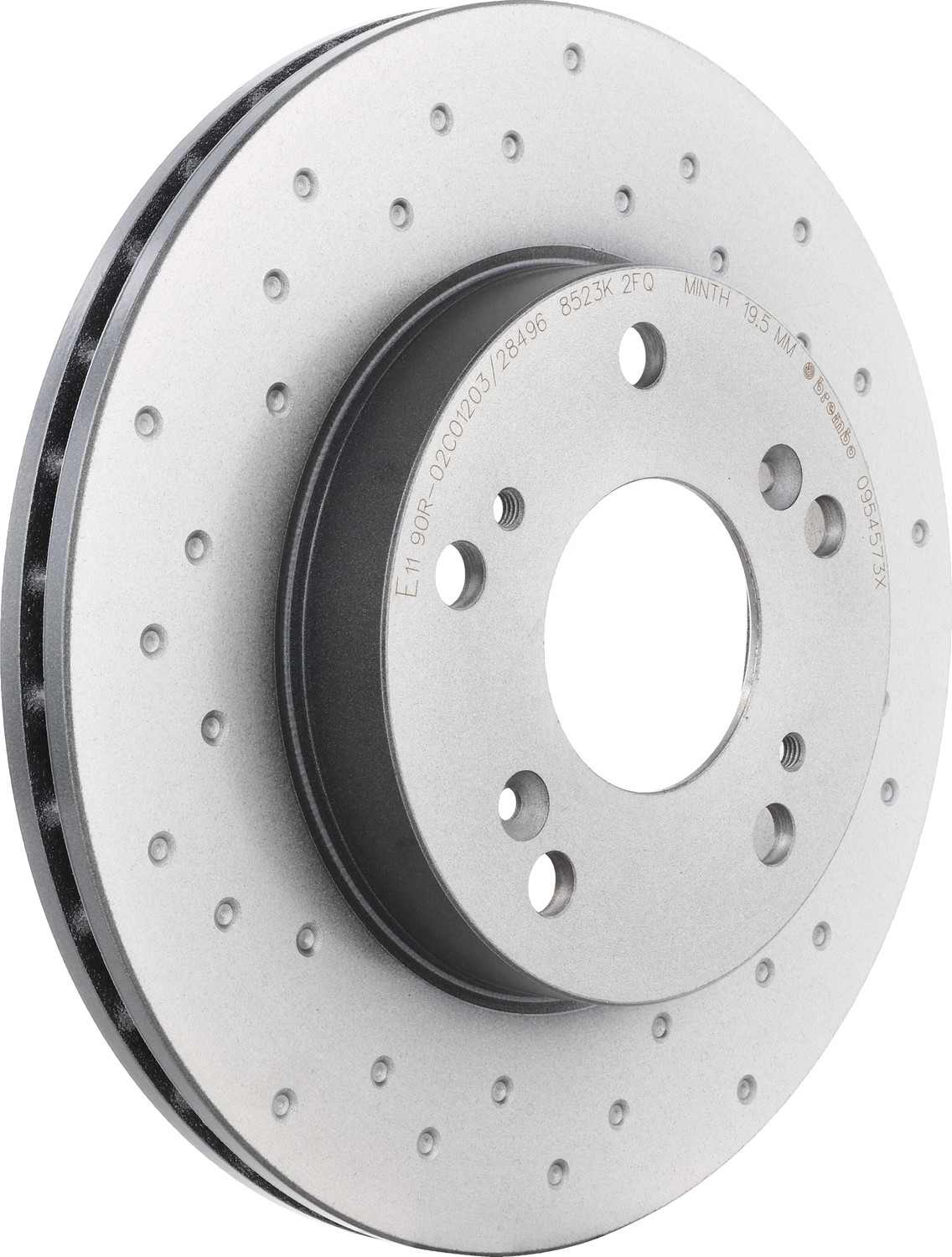 Brembo OE Brembo 02-06 Acura RSX/04-11 Honda Civic/11-15 CR-Z Front Premium Xtra Cross Drilled UV Coated Rotor 09.5457.3X