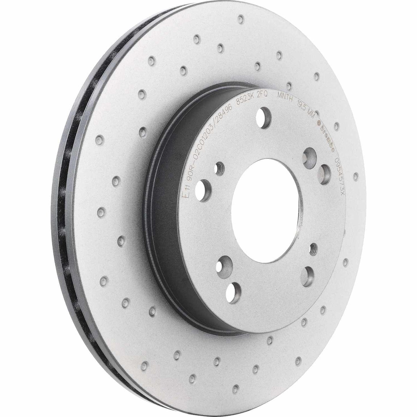Brembo OE Brembo 02-06 Acura RSX/04-11 Honda Civic/11-15 CR-Z Front Premium Xtra Cross Drilled UV Coated Rotor 09.5457.3X