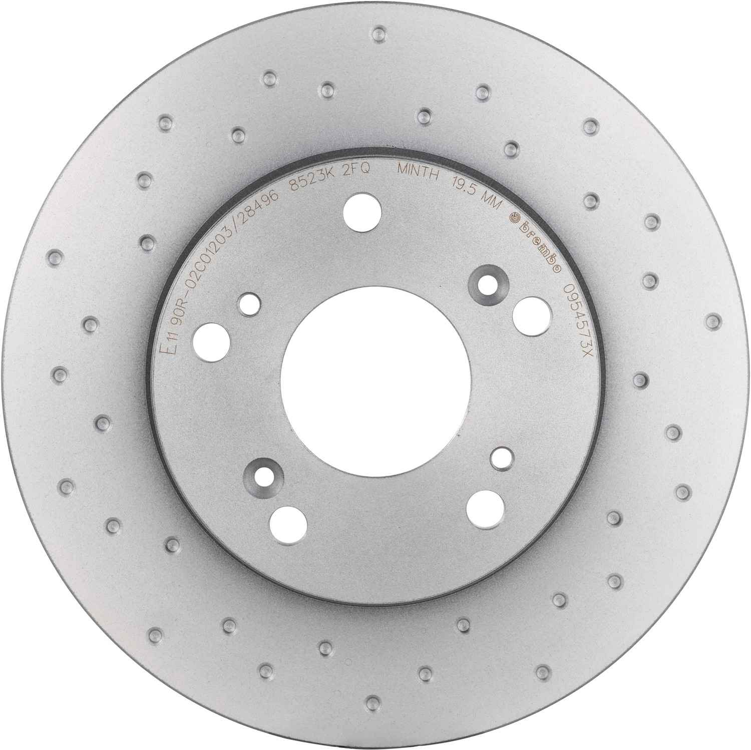 Brembo OE Brembo 02-06 Acura RSX/04-11 Honda Civic/11-15 CR-Z Front Premium Xtra Cross Drilled UV Coated Rotor 09.5457.3X