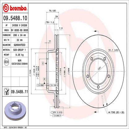 Brembo Disc Brake Rotor 09.5488.11
