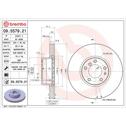 Brembo Disc Brake Rotor 09.5579.21