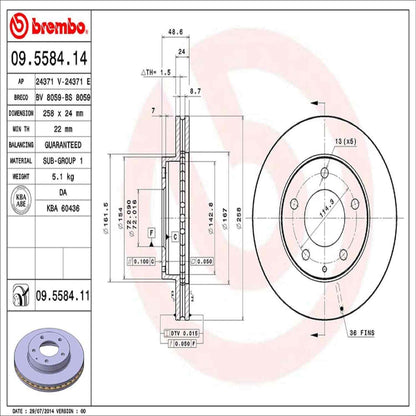 Brembo Disc Brake Rotor 09.5584.11