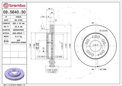 Brembo Disc Brake Rotor 09.5640.30