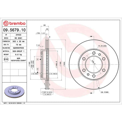 Brembo Disc Brake Rotor 09.5679.10
