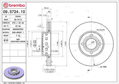 Brembo Disc Brake Rotor 09.5724.10