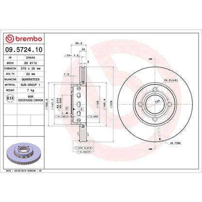 Brembo Disc Brake Rotor 09.5724.10