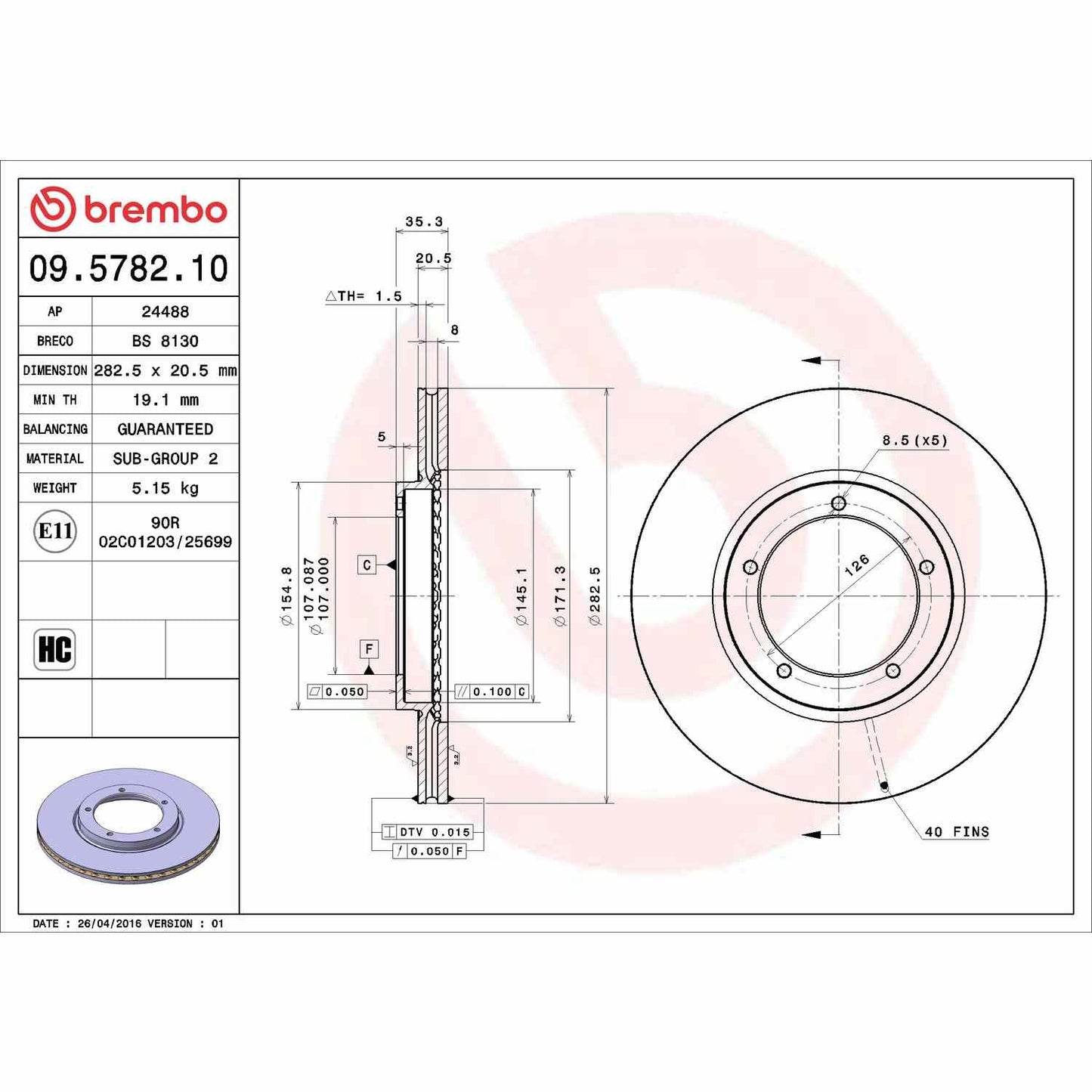 Brembo Disc Brake Rotor