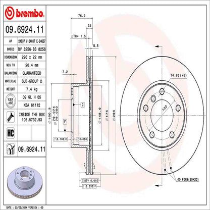 Brembo Disc Brake Rotor 09.6924.11
