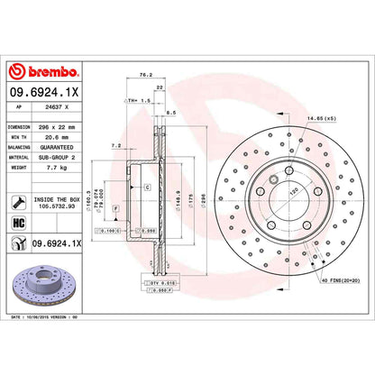 Brembo Disc Brake Rotor 09.6924.1X
