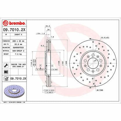 Brembo Disc Brake Rotor 09.7010.2X