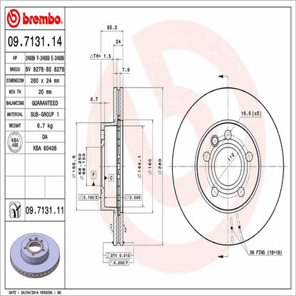 Brembo Disc Brake Rotor 09.7131.11