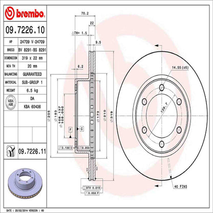 Brembo Disc Brake Rotor 09.7226.11