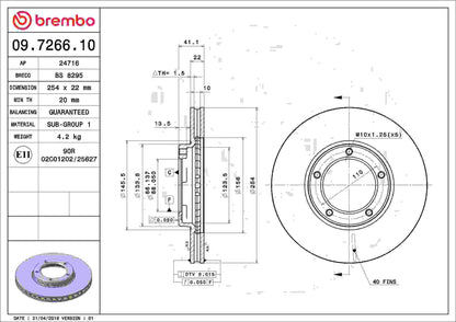 Brembo Disc Brake Rotor 09.7266.10