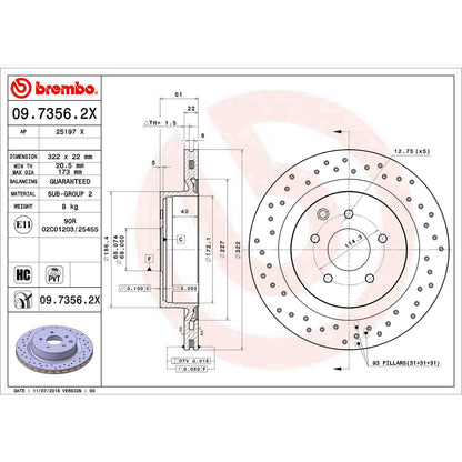 Brembo Disc Brake Rotor 09.7356.2X