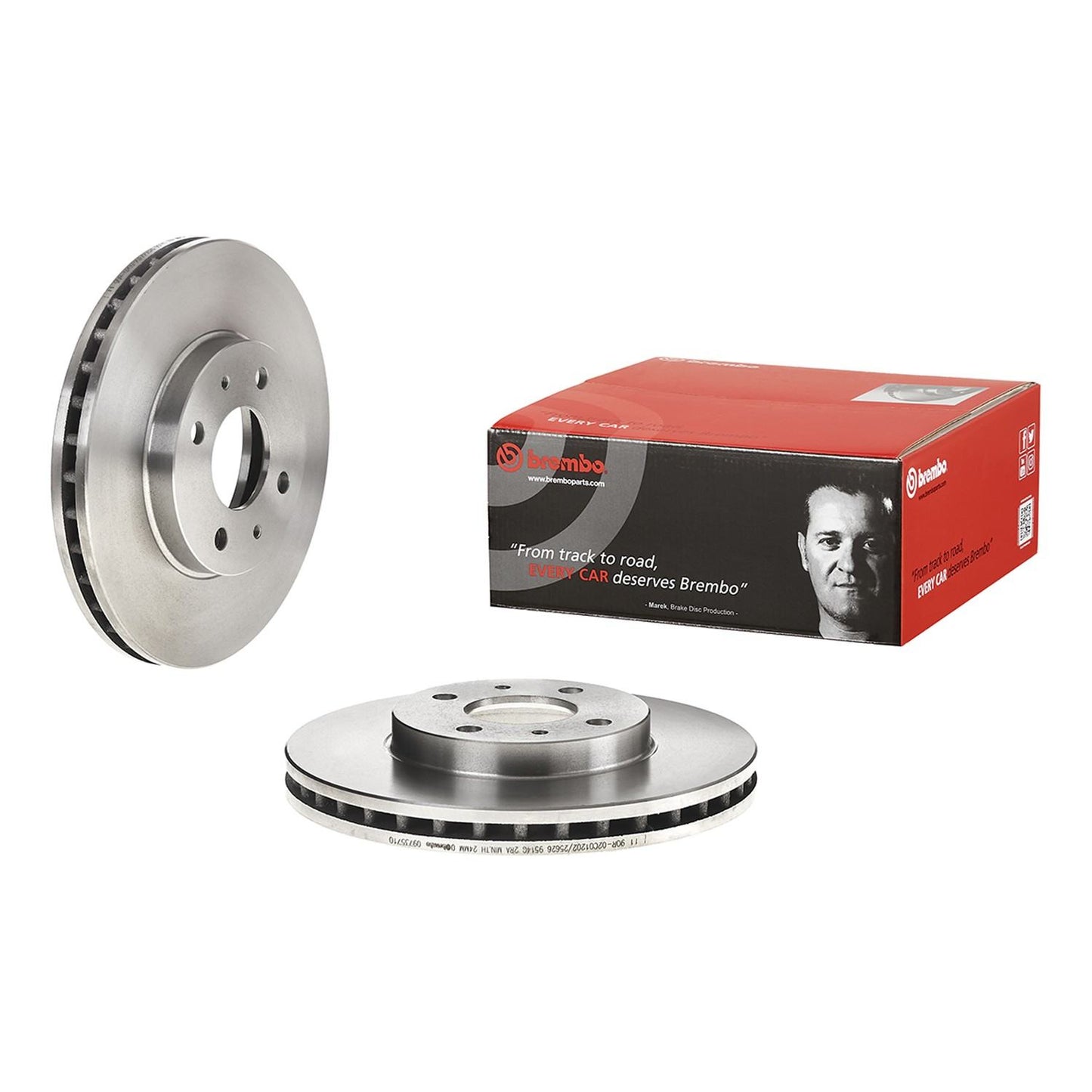 Brembo OE Brembo 91-93 Nissan NX/91-94 Sentra Front Premium OE Equivalent Rotor 09.7357.10