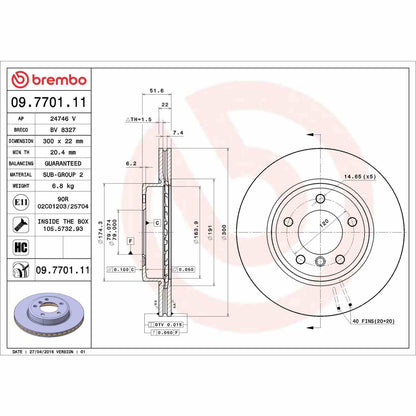 Brembo Disc Brake Rotor 09.7701.11