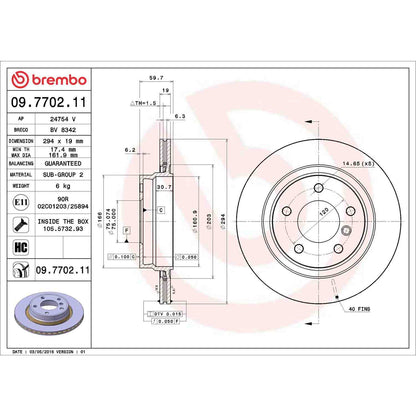 Brembo Disc Brake Rotor 09.7702.11