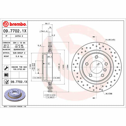 Brembo Disc Brake Rotor 09.7702.1X