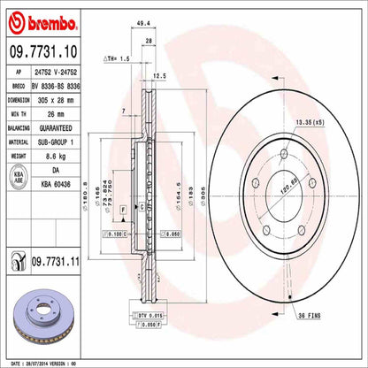 Brembo Disc Brake Rotor 09.7731.11