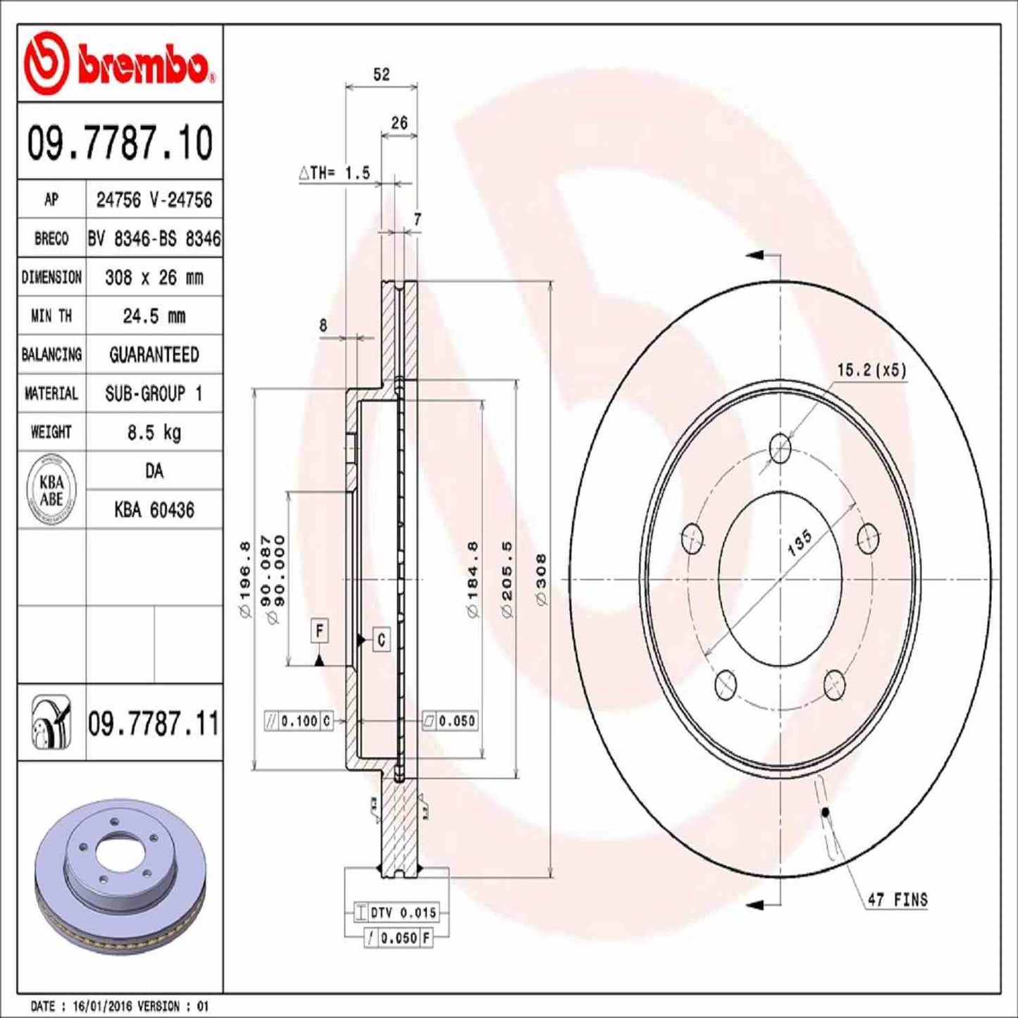 Brembo Disc Brake Rotor