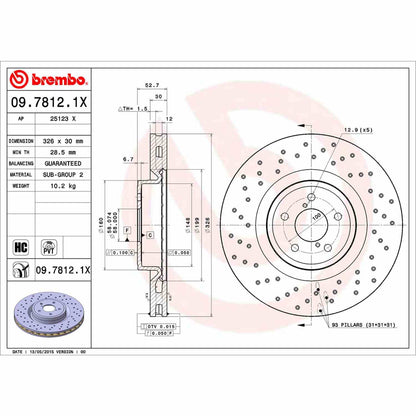 Brembo Disc Brake Rotor 09.7812.1X