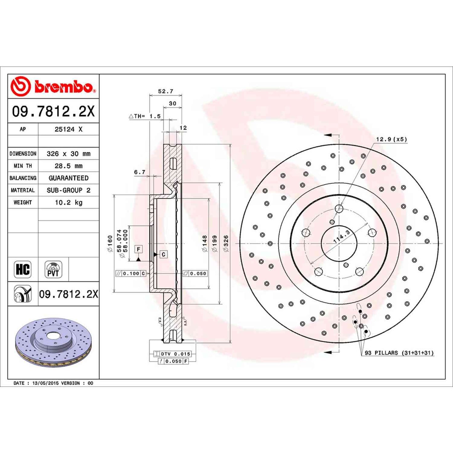 Brembo Disc Brake Rotor 09.7812.2X