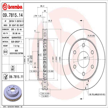 Brembo Disc Brake Rotor 09.7815.11